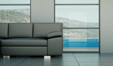 İç tasarım modern parlak oda kanepe