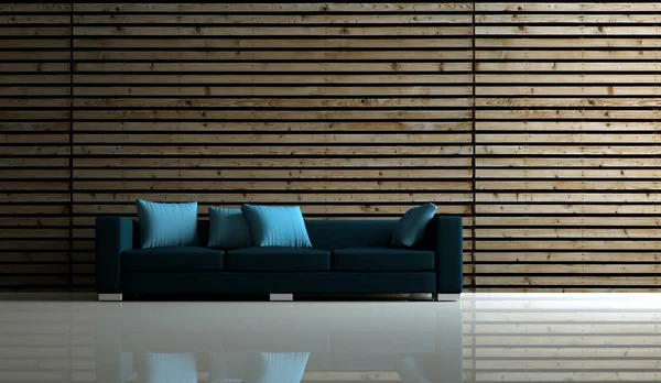 Interior design modern bright room with sofa — Stock Photo, Image