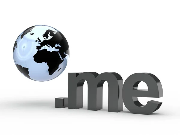 Website Domain Name Address endings with globe — Stock Photo, Image