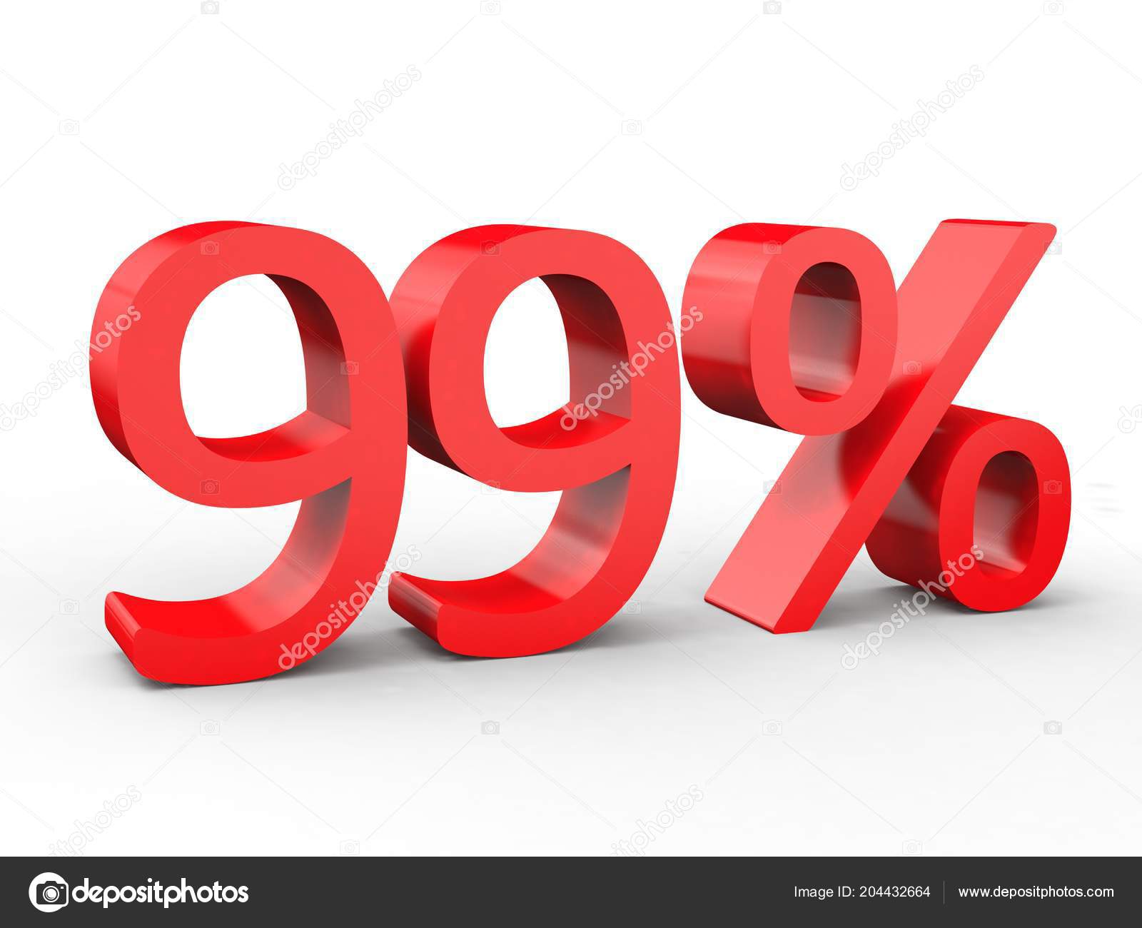 99% rabatt. Røde 3d-tall på isolert hvit bakgrunn – stockfoto © virtua73  #204432664, image size:1600x1300