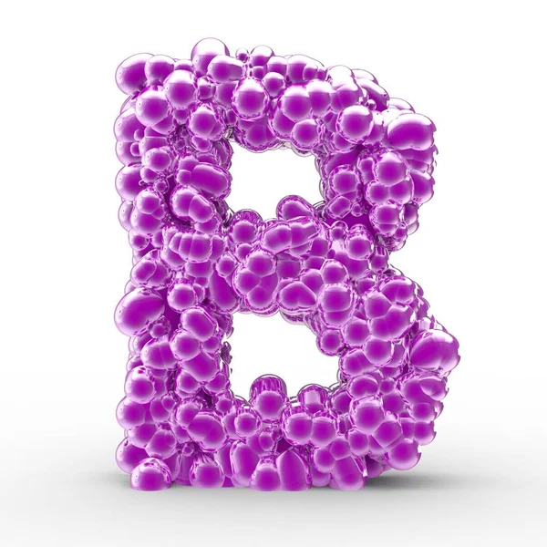 3D-s betű B absztrakt biológiai textúra — Stock Fotó