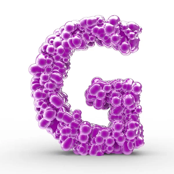 3D letter G met abstracte biologische textuur — Stockfoto