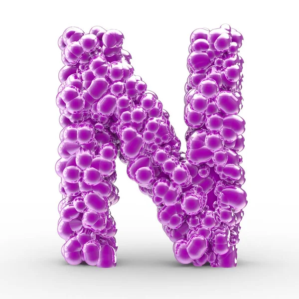 3D-s betű N absztrakt biológiai textúra — Stock Fotó