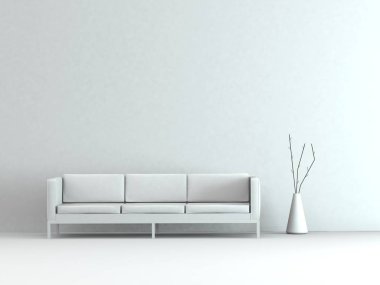 İç tasarım modeli oda kanepe
