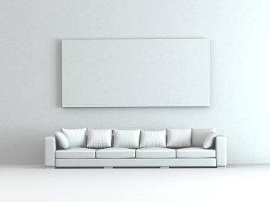 İç tasarım modeli oda kanepe