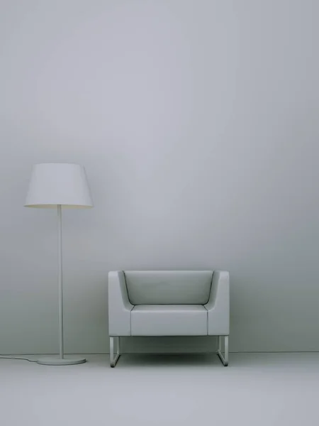 Design intérieur chambre modèle avec chaise — Photo