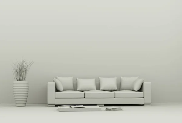 Inredning modell rum med soffa — Stockfoto