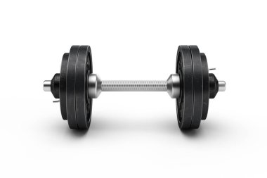 Dumbbell beyaz arkaplanda izole edildi