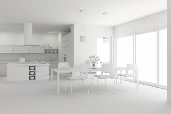 Interior design modern kitchen model — Stock Photo, Image