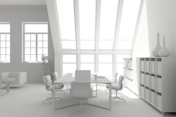 会議室インテリア デザインのモデル。3 d レンダリング — ストック写真