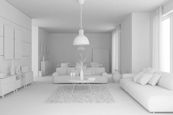 Model ruang konferensi desain interior. Rendering 3d — Stok Foto