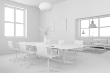 Yemek odası iç tasarım modeli