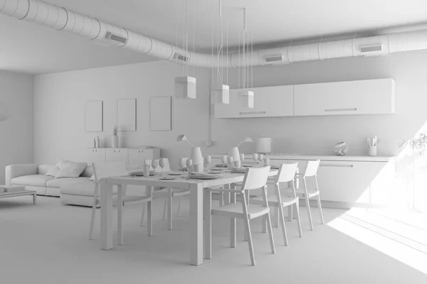 Modern iç mekan tasarımları oturma odası modeli Telifsiz Stok Fotoğraflar