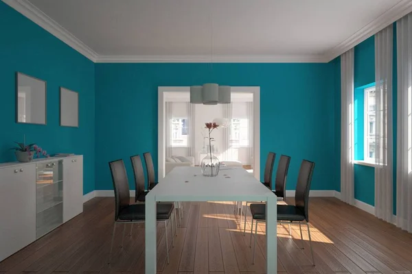 Modern parlak skandinavian iç tasarım oturma odası Stok Fotoğraf