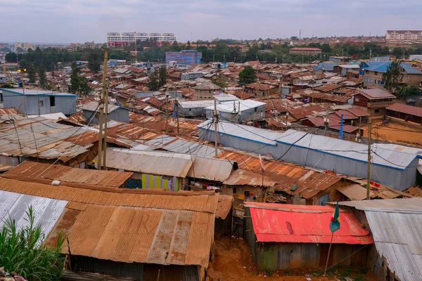 Największy Slumsy Nairobi Afryka — Zdjęcie stockowe