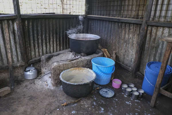 Keuken Van Een Afrikaanse School Kenia — Stockfoto