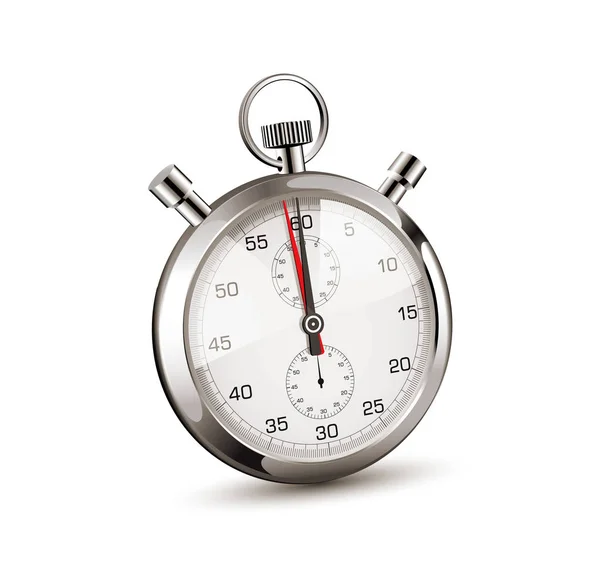 Kronometre Perspektif Görünümü Zaman Kavramı — Stok Vektör
