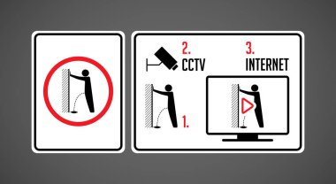 Hayır lütfen idrar idrara çıkma yasağı - dur vandalizm yol işaret Kanunu-