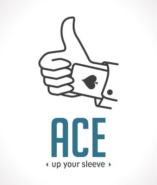 Ace up your sleeve - most important decisive argument clipart