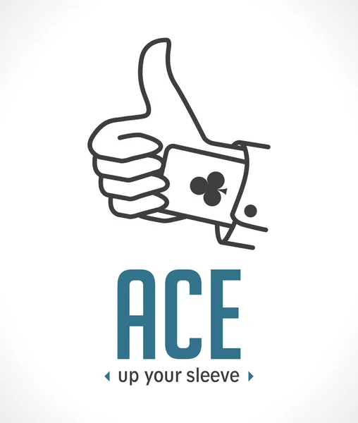 Ace Van Mouw Belangrijkste Doorslaggevende Argument — Stockvector