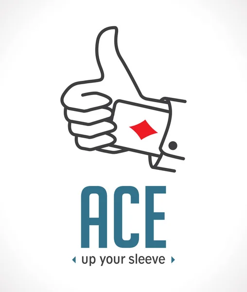 Ace Your Sleeve Argumento Decisivo Mais Importante — Vetor de Stock