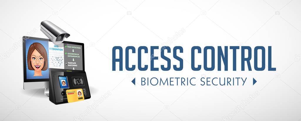 Access control system - Alarm zones - security system concept - website banner