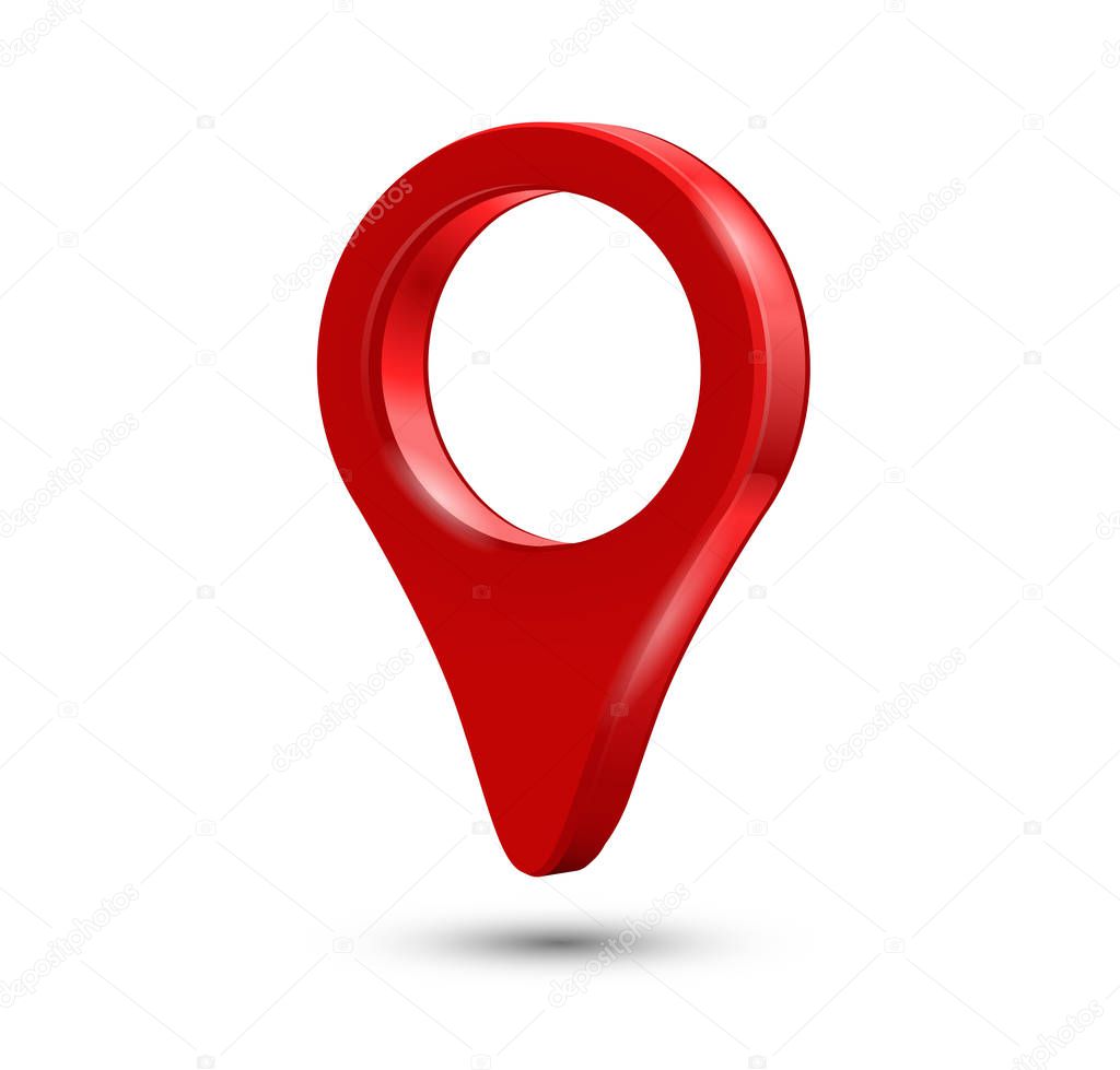 Red pin marker - geo location destinaton point concept
