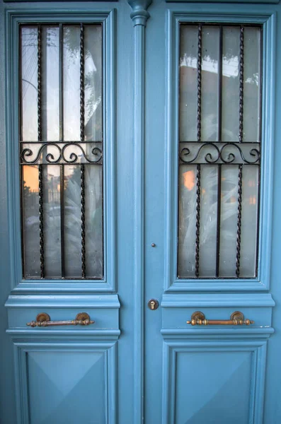 Ancienne Porte Maison Méditerranéenne Vintage Limassol Chypre — Photo