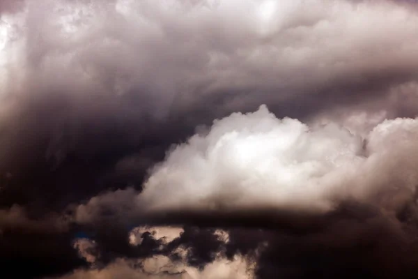 dramatic dark and black sky before the storm, landscape