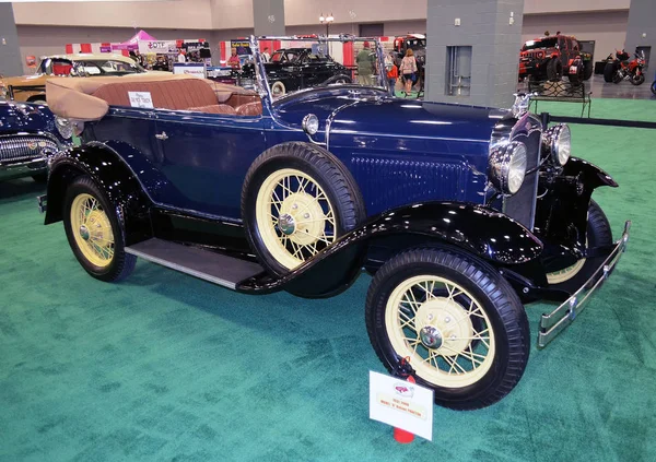 1931 Roku Model Ford Deluxe Phaetton Kabriolet Wyświetlaczu Sob 2018 — Zdjęcie stockowe