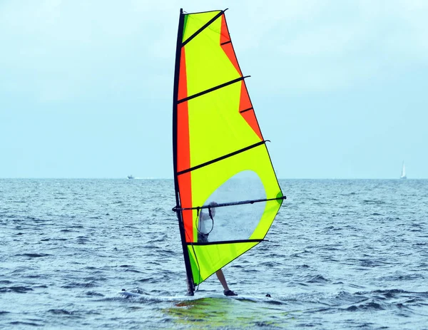 Windsurf Biscayne Bay Offkey Biscayne Florida —  Fotos de Stock