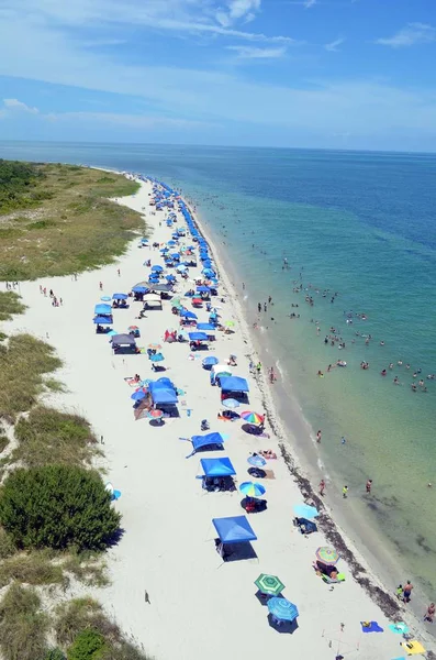 Key Biscayne Florida Stany Zjednoczone Ameryki Lipca 2019 Widok Plażę — Zdjęcie stockowe