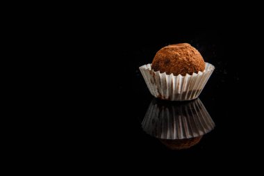 closeup yararlı el yapımı yuvarlak çikolata şeker