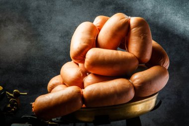 kısa kalın wieners closeup büyük demet spiral haddelenmiş