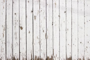 Beyaz ahşap arka plan. Ahşap bir tahta w üzerinde çizik beyaz boya