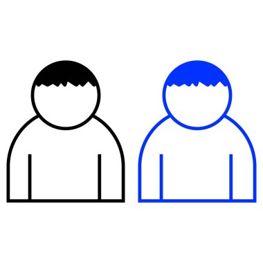 Beyaz arka plan üzerinde izole Kullanıcı glif simgesi