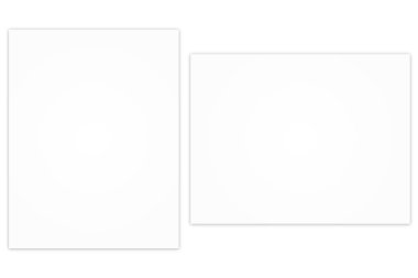 Boş beyaz antet ve yaprak kağıt beyaz arka plan üzerinde izole