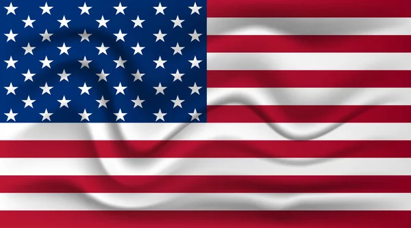 Drapeau Réaliste Des États Unis Amérique Fond Symbole Amérique — Image vectorielle