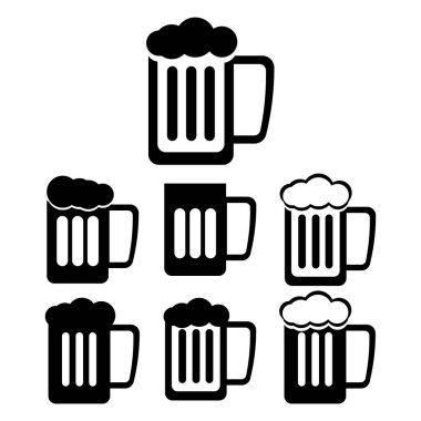 Bira ve bira simgeler, kümesi yazdırma veya web tasarım için kullanılan