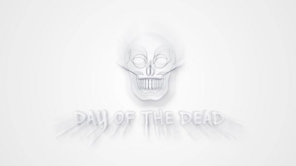 Feiertag Des Toten Textes Animation Weiße Farbe Animation Design — Stockvideo