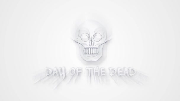 Holiday Day of the Dead texte animation 2d, dessin d'animation couleur blanche 