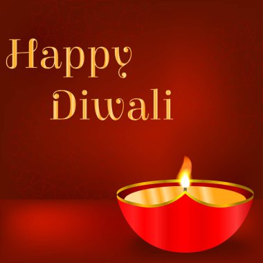 Işıkları tatil tebrik kartı şablonunun mutlu Diwali festivali. Deepavali ışık ve yangın Festivali.