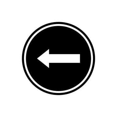 Sol ok düz simgesi, ok düğmesini, mavi, kırmızı ve beyaz renk kullanımı