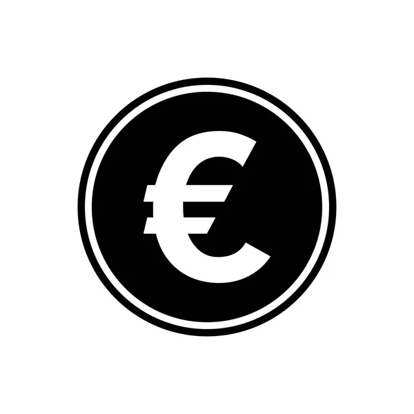 Kulaté Ploché Ikony Ikona Měnu Evropské Měny Euro Použít Barvy — Stockový vektor