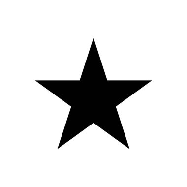 Vektör yıldız glif simgesi