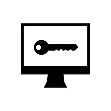 Bilgisayar ve anahtar karakter simgesi