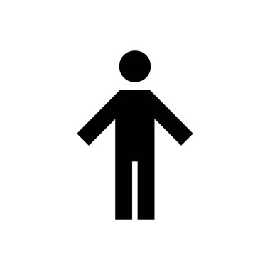 İnsan vektör glif simgesi