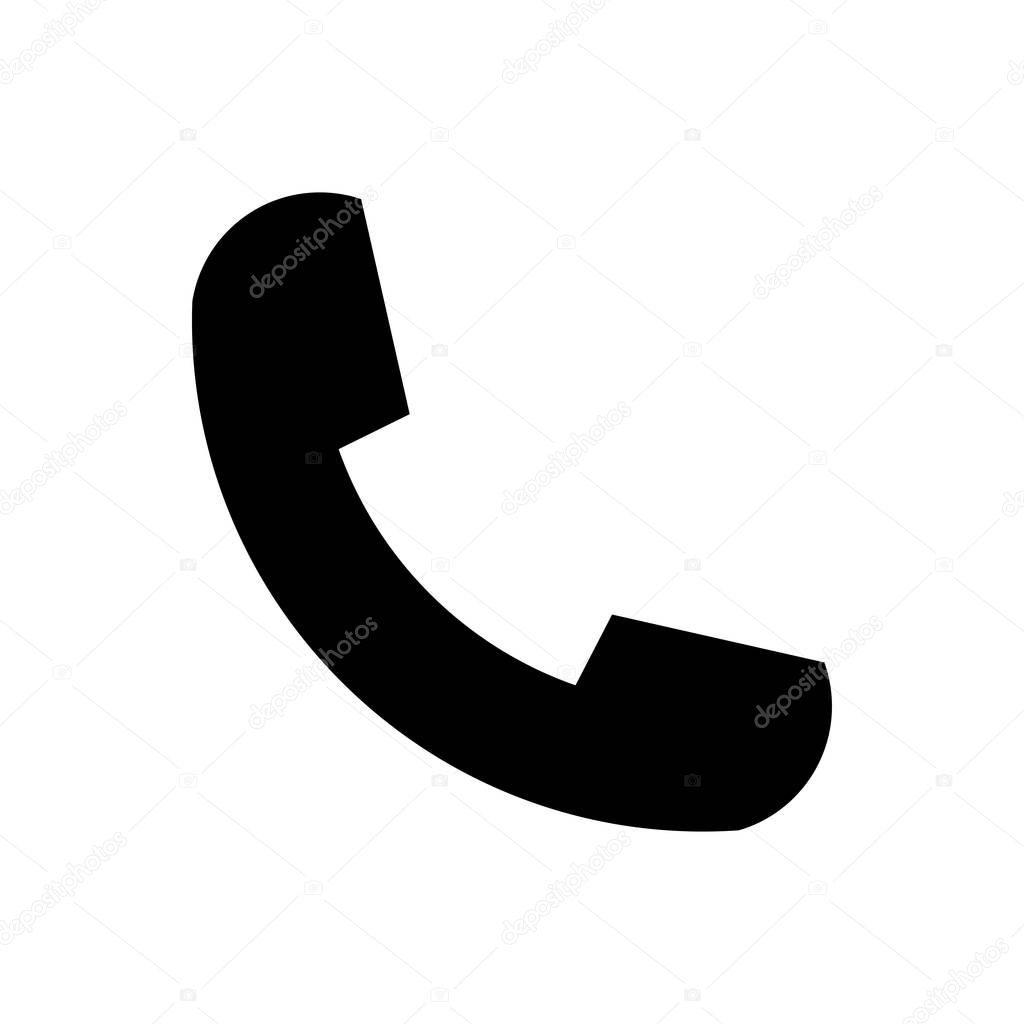 Handset vector glyph icon