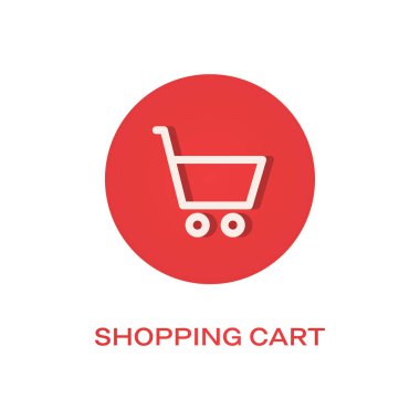 Alışveriş sepeti düz simge, sembol satın