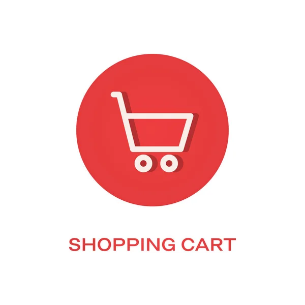 Shopping Cart Flat Ikonen Köpa Symbol — Stock vektor